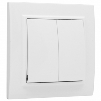 Switch with 2 switches CP 10A white EKF BASIC MINSK