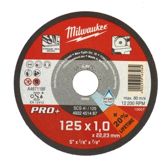   Մետաղական կտրող սկավառակ Milwaukee 125*1*22,23mm 