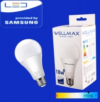 Светодиодная лампа Wellmax 18W дневного света (A80 E27 6500K)