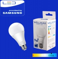 LED lamp Wellmax 9W daylight (A60 E27 6500K)