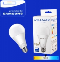 LED bulb Wellmax 18W neutral white (A80 E27 400: