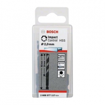 Metal Drill bits HSS-G Silver 2 mm Bosch Professional