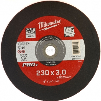 Metal Cutting Disc Milwaukee 230*3*22,23mm